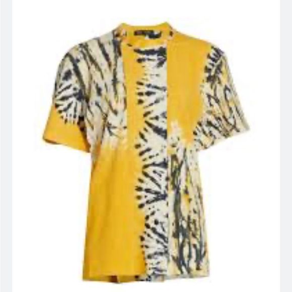 PROENZA SCHOULER Cutout Tie Dye Panel T Shirt - Picture 8 of 13